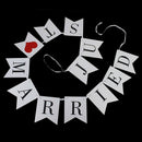 Just Married Wedding Bride Western Party Decoration Bunting Garland Banner
