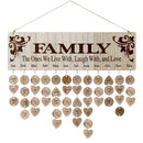 Wood Birthday Reminder Boards Plaque Sign Family &Friend DIY Calendar