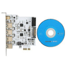 Pci-E To Usb3.0 4-Port Type-C Adapter Expansion Card Connector Dual Interfa