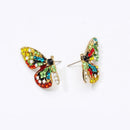Colorful Butterfly Earrings Rhinestone Earrings Women Jewelry Accessories A