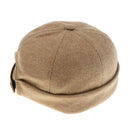 2x Mens Skullcap Cap Docker Hat Beanie Sailor Retro Landlord Hat Black+Brown