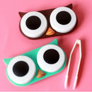 1 Pcs Owl Contact Lens Case Multi-color Fun Eyewear Accessory Travel Gift JR
