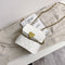 Women Bucket Shoulder Bag Leather Love Buckle Chain Crossbody Bags (White) A#S