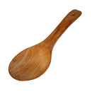 Natural Wooden Rice Scoop Non-stick Rice Paddle Wood Soup Ladle Brown