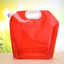 5L Folding Transparent Portable Outdoor Sports Hiking Water Storage Bag/Red