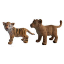 2Pcs Small Mini Animals Figures Jungle