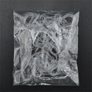 Women's Hair Tie Band Ponytail Holder Elastic Rubber Clear White 200pcs/Bag Hot