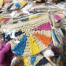 Fashion Crochet Summer Beach Bags Colorful Straw Bag Bohemian Tassel Shoulg J3L9