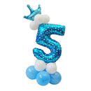 All Numbers Crown Balloon Column Set Birthday Anniversary Wedding Decoration