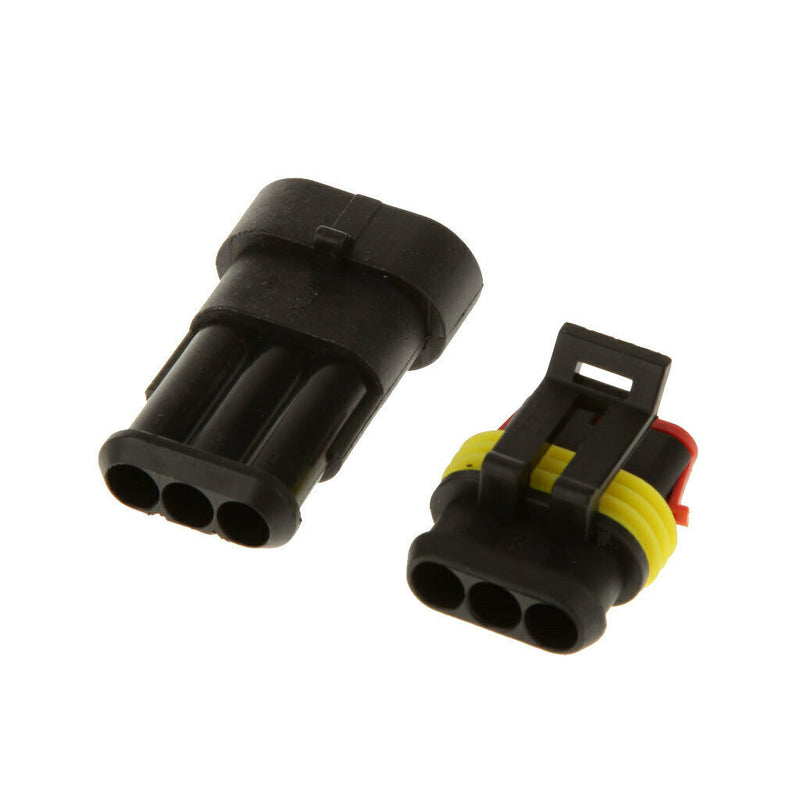 5 Kits Car Electrical Connector Sealed 1.5mm Terminal 3 Pins
