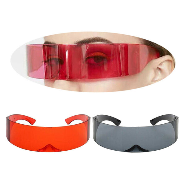 2x Women Mens Futuristic Wrap Visor Sunglasses Shield Sun Glasses Eyewear