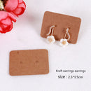 100Pcs Blank Earrings Ear Studs Tags Kraft Paper Display Card Hanging Jewel S5A8