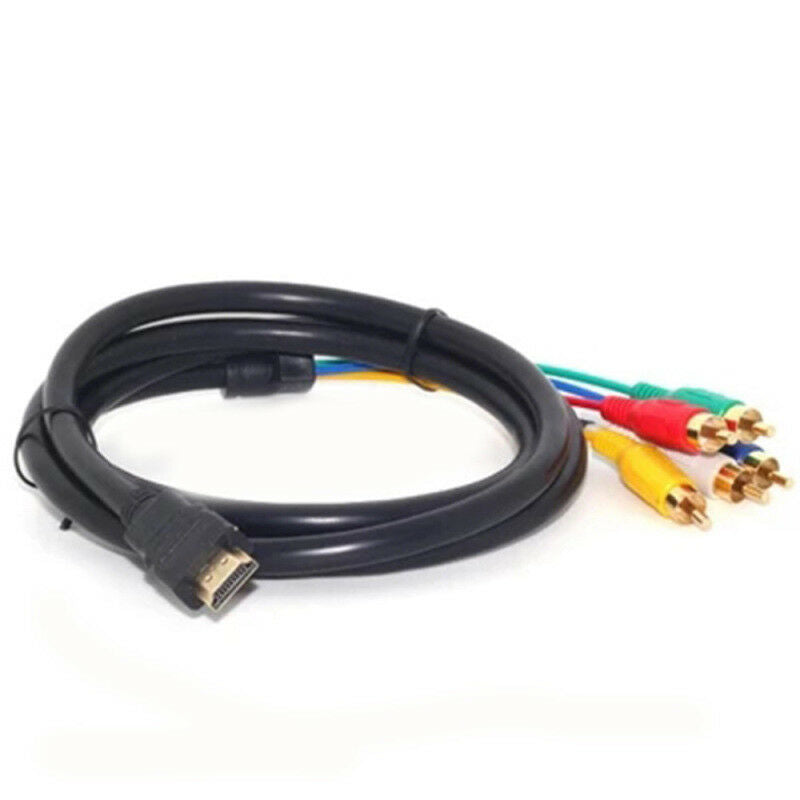 5Ft Full HD HDMI Male to 5 RCA Video Audio Converter Component AV Adapter Cable