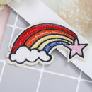 2pcs cute feather patches iron sew on embroidery applique diy cloth stickers ASP