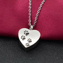 Pet Heart Urn Necklace for Ashes - Cremation Jewelry Keepsake Memorial Penda Kw