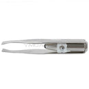 2 Pcs Stainless Steel Eyelash Eyebrows Hair Removal Tweezer LED Make Up Tool