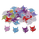 Pack of 50 Cartoon Lowrie Wooden Buttons 2 Holes Sewing Scrapbooking DIY Crafts