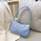 Retro Alligator PU Leather Handbag Women Casual Totes Shoulder Bag (Blue)