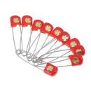 20Pcs Plastic head safety pins nappy pins with safelocking closures hold clipB&X