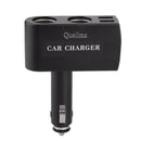 Quelima Qc3.0 Dual Usb Car Charger Supply Double Sockets Car Cigarette Ligh