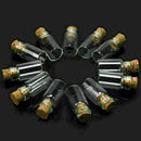 10x Mini Empty Cork Glass Wish Bottles Vials Jars  Craft Charm Pendants Nic L0Z4