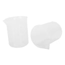 2 Pcs 100mL/3.4oZ Clear Plastic Graduated Measuring Beaker Cup for Lab Z1P2