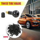 100pcs TR-413 Snap In Short Black Rubber Valve Stems TR413 Tubeless Valves A