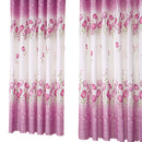 Modern Home Living Room Window Tulip Pattern Curtain Purple