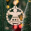 3pcs Nordic Style Christmas Tree Angel Elk Santa Claus Pendant (JM01563)