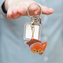 4pcs DIY Full Drill Special Shaped Diamond Painting Lovely Xmas Animal Key Ring