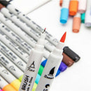 1pcs Dual Tip Brush Marker Pen 0.4 Fine Tip Markers Brush Highlighter Pen  Z