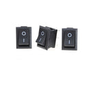 3Pcs 6A/250VAC 10A/125VAC Neon Light Illuminated On/Off SPST Rocker Switch M&O