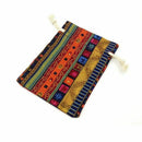 12pc Egyptian Style Jewelry Coin Pouch Print Drawstring Gift Bag Cotton Sac Q7J7