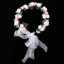 Flower Rings Hairbands White And Pink Garlands for Photography Fancy Ball