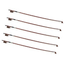5 Pieces 1/8 Size Violin Bows Brown 52cm/20.42inch