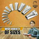 14pcs/set Stainless Steel Caulking Sealant Nozzle Kit Tool Accessory Durable