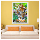 5D DIY Diamond Painting Cross Stitch Crafts Home Decor(Three tigers)