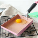 Japanese Aluminum Non-Stick Fry Pan Tamagoyaki Omelette Cookware 5"x7" Pink