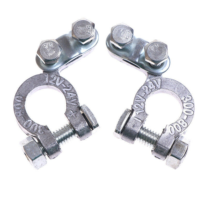 2Pcs Car Battery Connector Post Battery Terminal Pile Cap Charging ClampB Hn