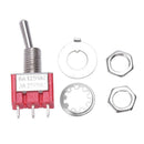 AC 250V/2A 120V/5A ON/ON 2 Position SPDT Mini Micro Toggle Switch Red M3D2