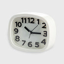 Cute Mini Dial Number Desk Table Alarm Clock For Children Kids White 1Pcs