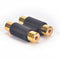 Double 2 x RCA Phono Coupler Female to Female Audio Video Connector Adaptor G ES