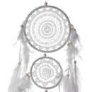 Handmade Feather Dream Catcher Wind Chimes Lighting Pendant Wedding Decor