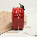 Girl Cute Strawberry Chain Shoulder Bags Women Patent Leather Crossbody Bag A