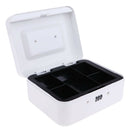 Small Cash Box Piggy Bank Money Box With Combination Lock For Security White