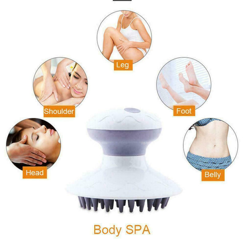 Multipurpose Electric Vibrating Scalp Massage Head Hair Care Brush Massager O9T6