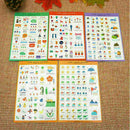 10-Sheet Paper Stickers Photo Album Scrapbook Calendar Diary Planner Sticke Y0B6