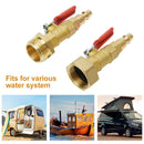 2pcs/set 3/4inch Female Winterize Blowout Adapter With Ball Valve 1/4inch Male