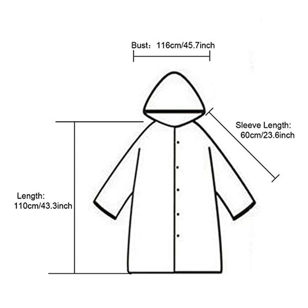 Women Raincoat Clear Lightweight Waterproof Rain Coat Jacket Reusable Rain