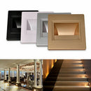 Outdoor 1.5W Black LED Recessed Wall Lamp Induction Stair Lamp G